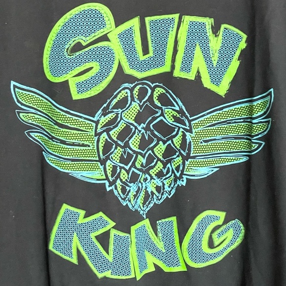 Sun King Brewery Winged Hops Graphic Black T Shirt Mens size XL Indianapolis, IN - Picture 2 of 4